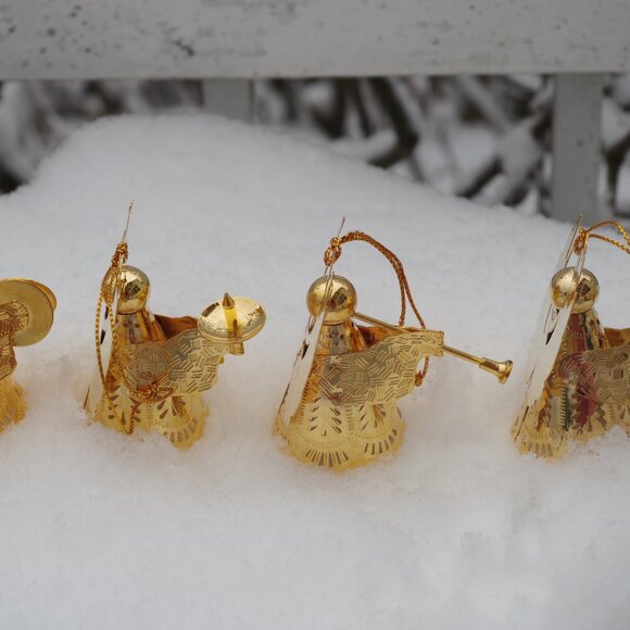 Vintage Angel Ornaments Gold -Plated Brass Hanging Ornaments - Picture 2 of 6
